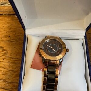 Watch Womens Bronze & Stainless Steel, Italian, Water Resistent NWT From QVC lot